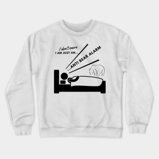 Funny snoring joke - black characters Crewneck Sweatshirt